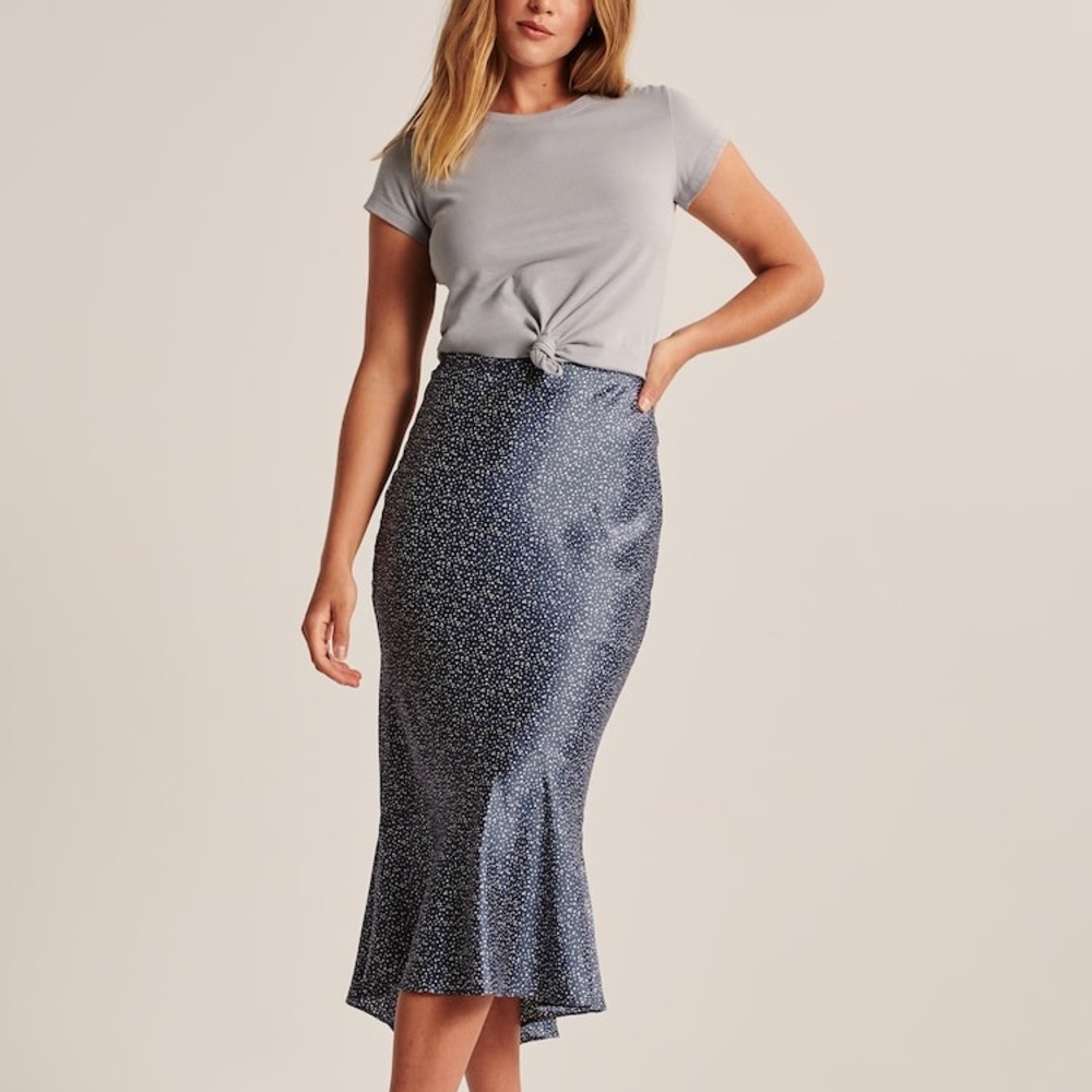 Abercrombie Satin Midaxi Skirt